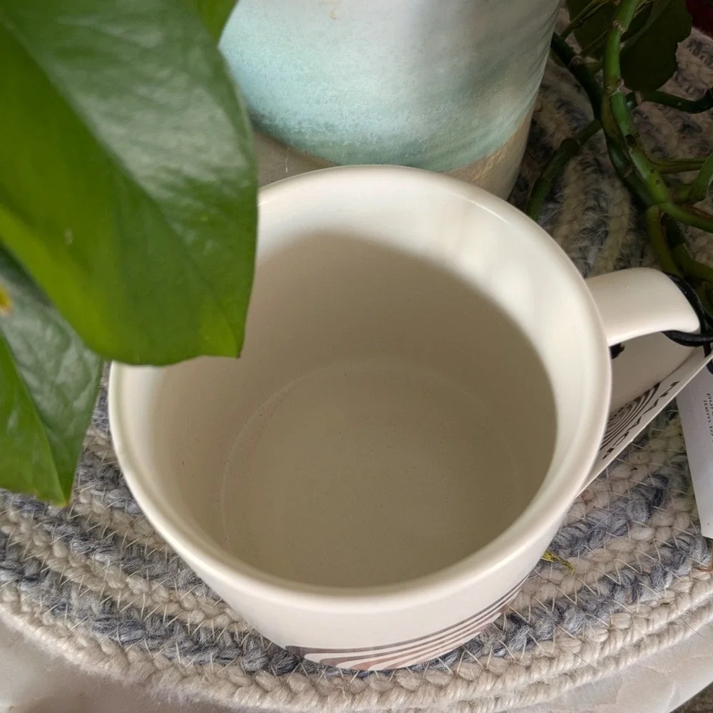 Williams Sonoma NAACP Rainbow Mug Neutral Boho Ceramic NWT